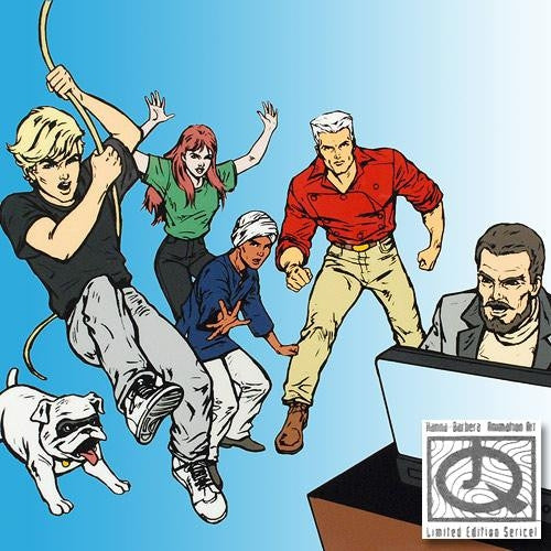 Jonny Quest Hanna Barbera Animation Art Sericel with Full Color Lithograph Background