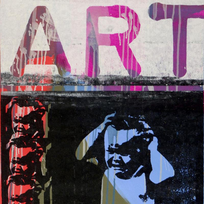 Art Gail Rodgers Hand Pulled Canvas Acrylic Silkscreen Painting Artist Hand Signed