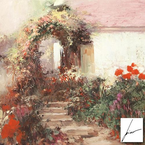 Colorful Archway Pino Daeni Giclée Print Artist Hand Signed and Numbered