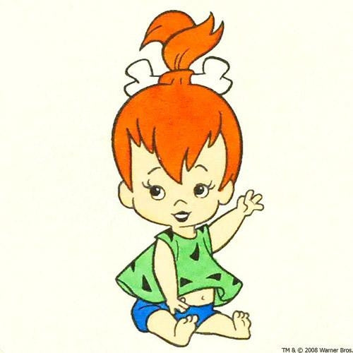 Pebbles Hanna Barbera Hand Tinted Color Etching Numbered