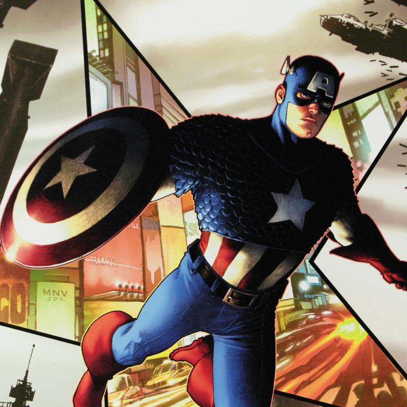 Captain America 1 Marvel Comics Artist Steve McNiven Canvas Giclée Print Numbered