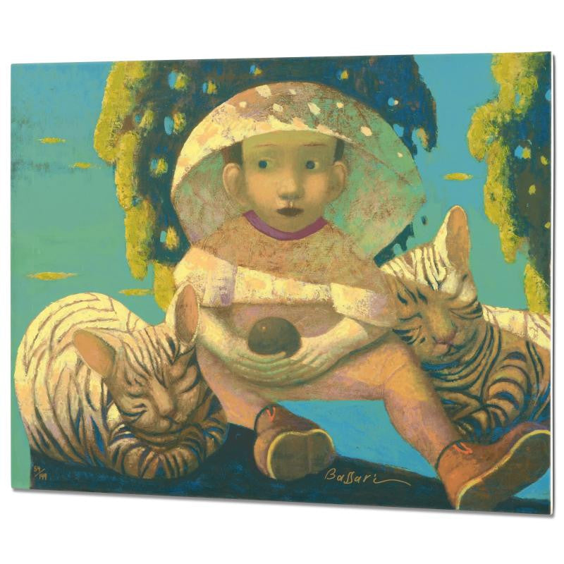 My Favorite Cats Sasha Bassari Artist Hand Embellished Canvas Serigraph Print Artist Hand Signed and Numbered