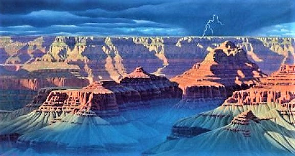 Beneath the Grand William Schimmel Serigraph Print Artist Hand Signed and Numbered