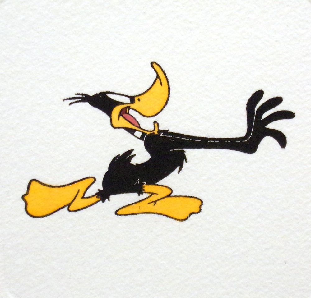 Daffy Duck Warner Bros Hand Tinted Color Etching Numbered