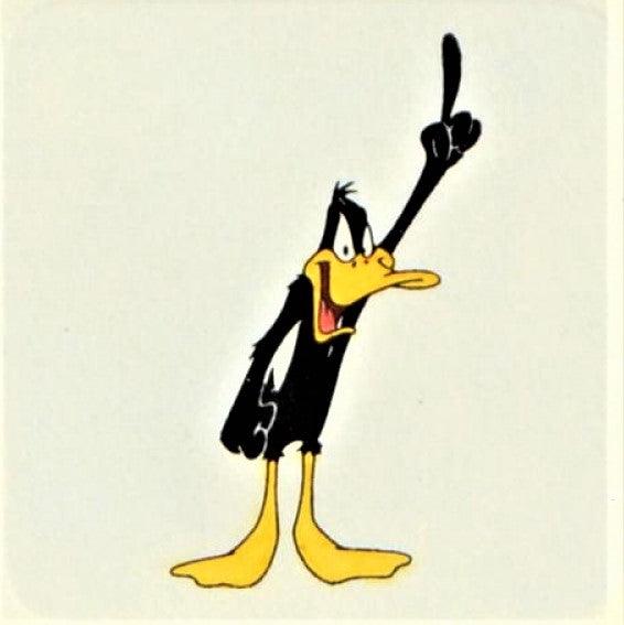 Daffy Duck Warner Bros Hand Tinted Coloring Etching Numbered Framed