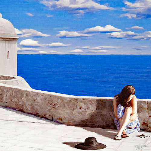 Cote D Azur Chris Dellorco Canvas Giclée Print Artist Hand Signed and Numbered