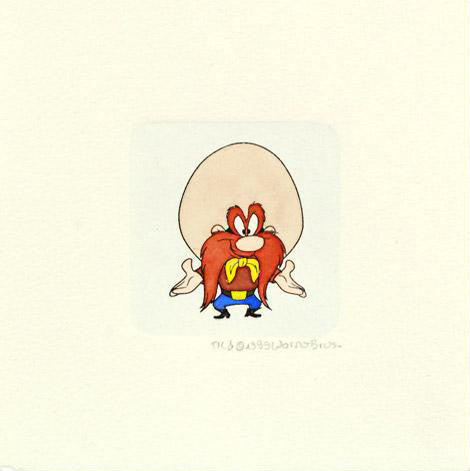 Yosemite Sam Warner Bros Looney Tunes Hand Tinted Color Etching Set with Matching Edition Numbered