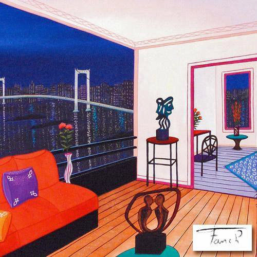 City Lights Fanch Ledan Canvas Giclée Print Artist Hand Signed and Numbered