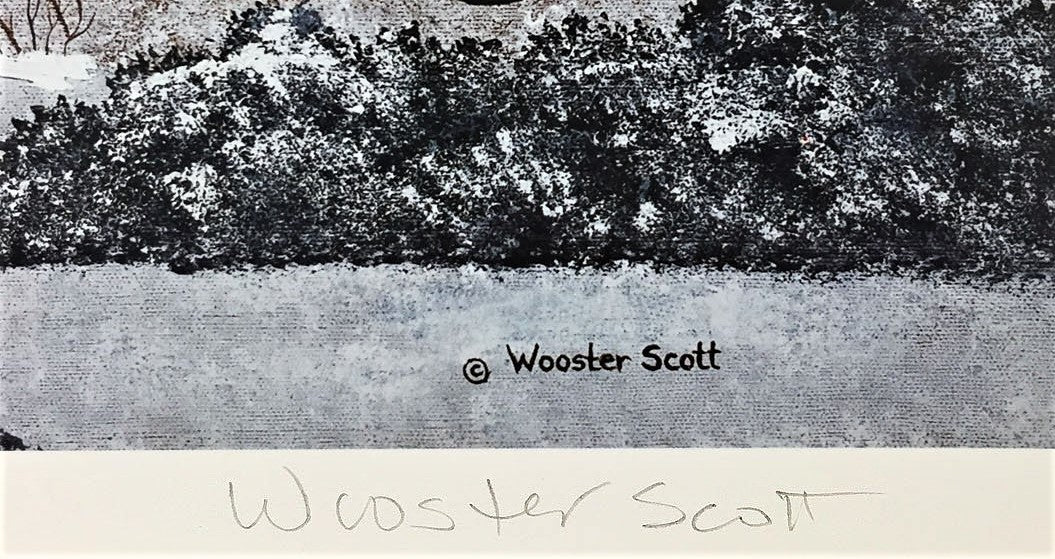 Dashing Through the Snow Jane Wooster Scott Lithograph Print Artist Hand Signed and Numbered