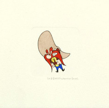 Yosemite Sam Warner Bros Looney Tunes Hand Tinted Color Etching Set with Matching Edition Numbered