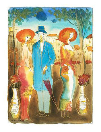 Moshe Leider Original Watercolor Painting Artist Hand Signed