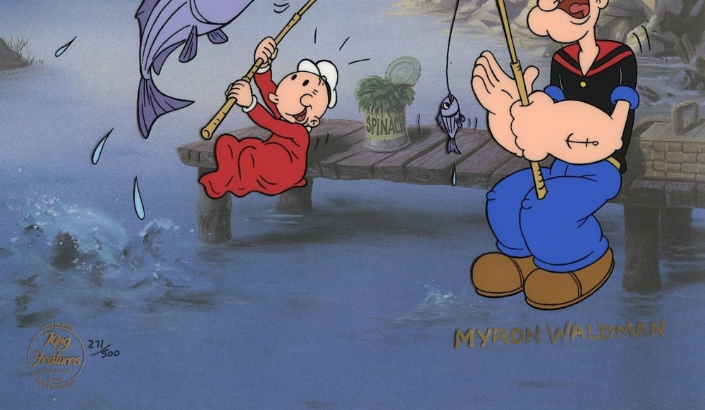 The Big One - Limited Edition Hand Painted Animation Cel by Myron Waldman and Full Color Background
