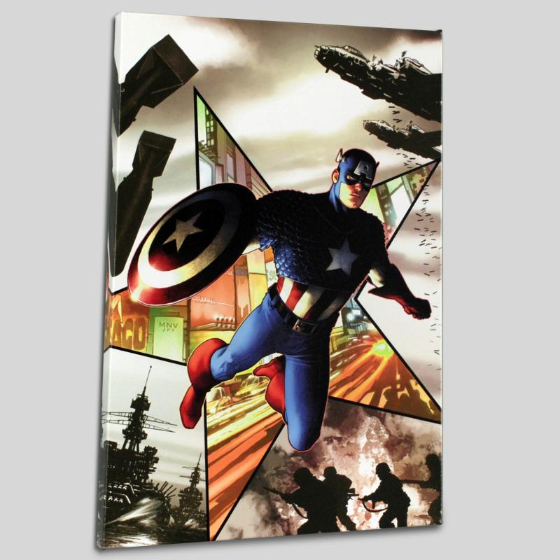 Captain America 1 Marvel Comics Artist Steve McNiven Canvas Giclée Print Numbered
