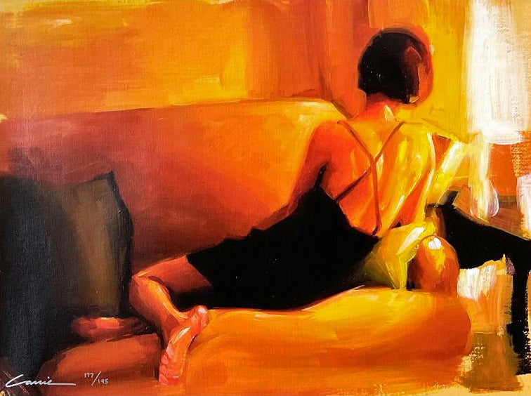 Thoughtful - Variation Carrie Graber Canvas Giclée Artist Hand Signed and Numbered