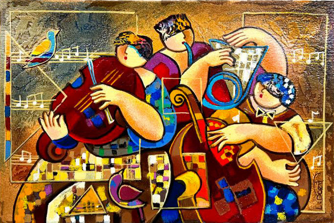 Salsa Fun II Dorit Levi Serigraph Artist Hand Signed and Numbered