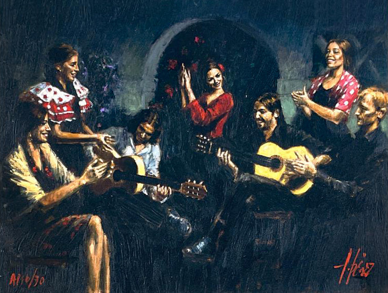 La Juerga Fabian Perez Artist Proof Giclée Print on Board Artist Hand Signed and Numbered