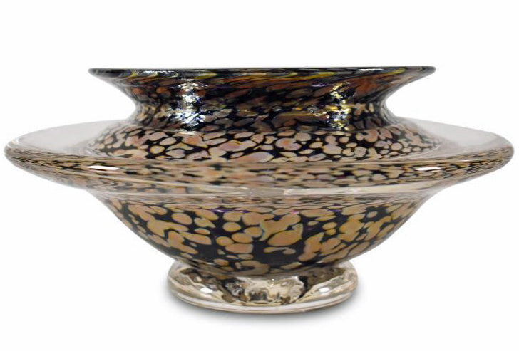 Ikebana Flower Bowl GartnerBlade Hand Blown Glass Sculpture Artists Hand Signed