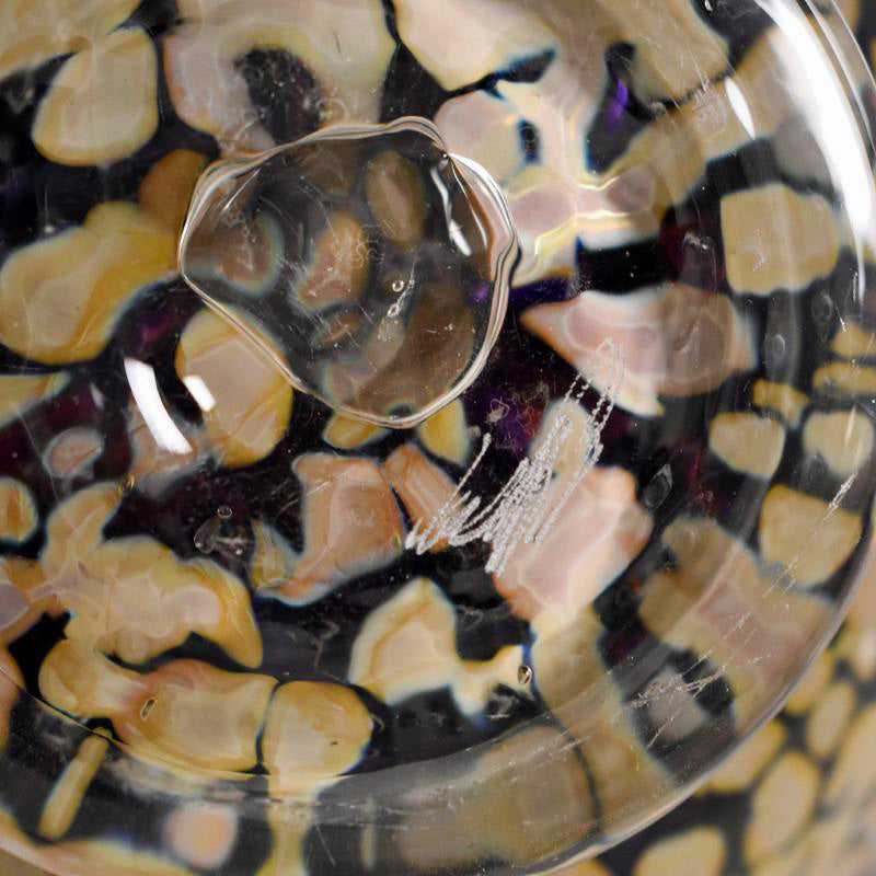 Ikebana Flower Bowl GartnerBlade Hand Blown Glass Sculpture Artists Hand Signed