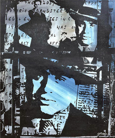 Al Capone Gail Rodgers Hand Pulled Acrylic Silkscreen Painting Artist Hand Signed and Gallery Wrapped