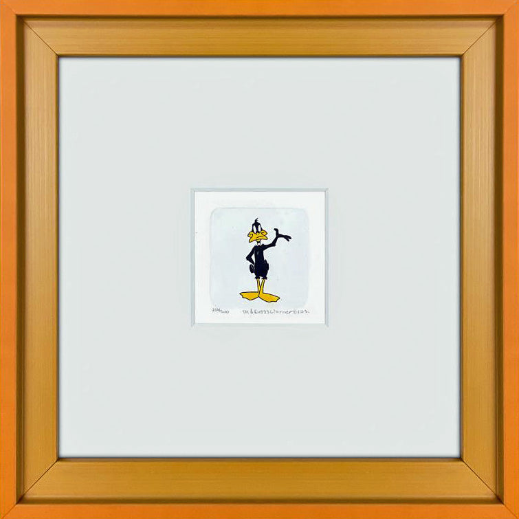 Daffy Duck Warner Bros Looney Tunes Hand Tinted Color Etching Framed