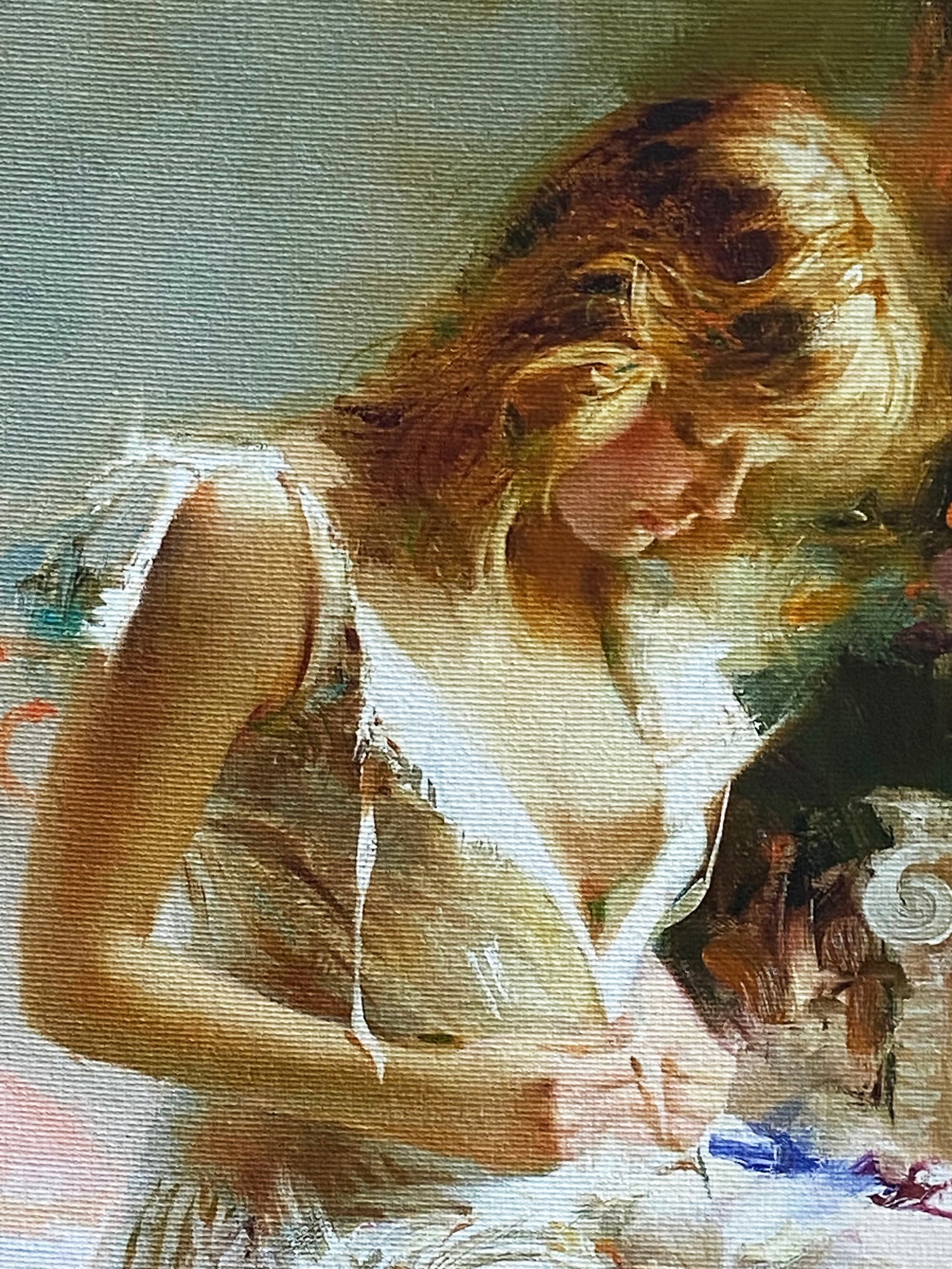 Early Morning Pino Daeni Giclee on Canvas Hand Signed and Numbered