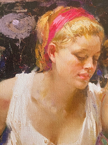At the Balcony Pino Daeni Giclée on Canvas Artist Hand Signed and Numbered