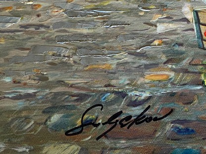 Passage Le Julien Vadik Suljakov Hand Embellished Printers Proof Serigraph on Stretched Canvas Artist Hand Signed and PP Numbered