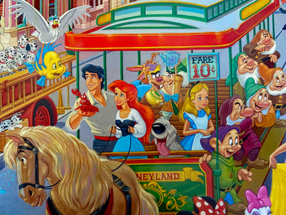 Happiest Street On Earth Manuel Hernandez Mixed Media Print Artist Hand Signed and Numbered