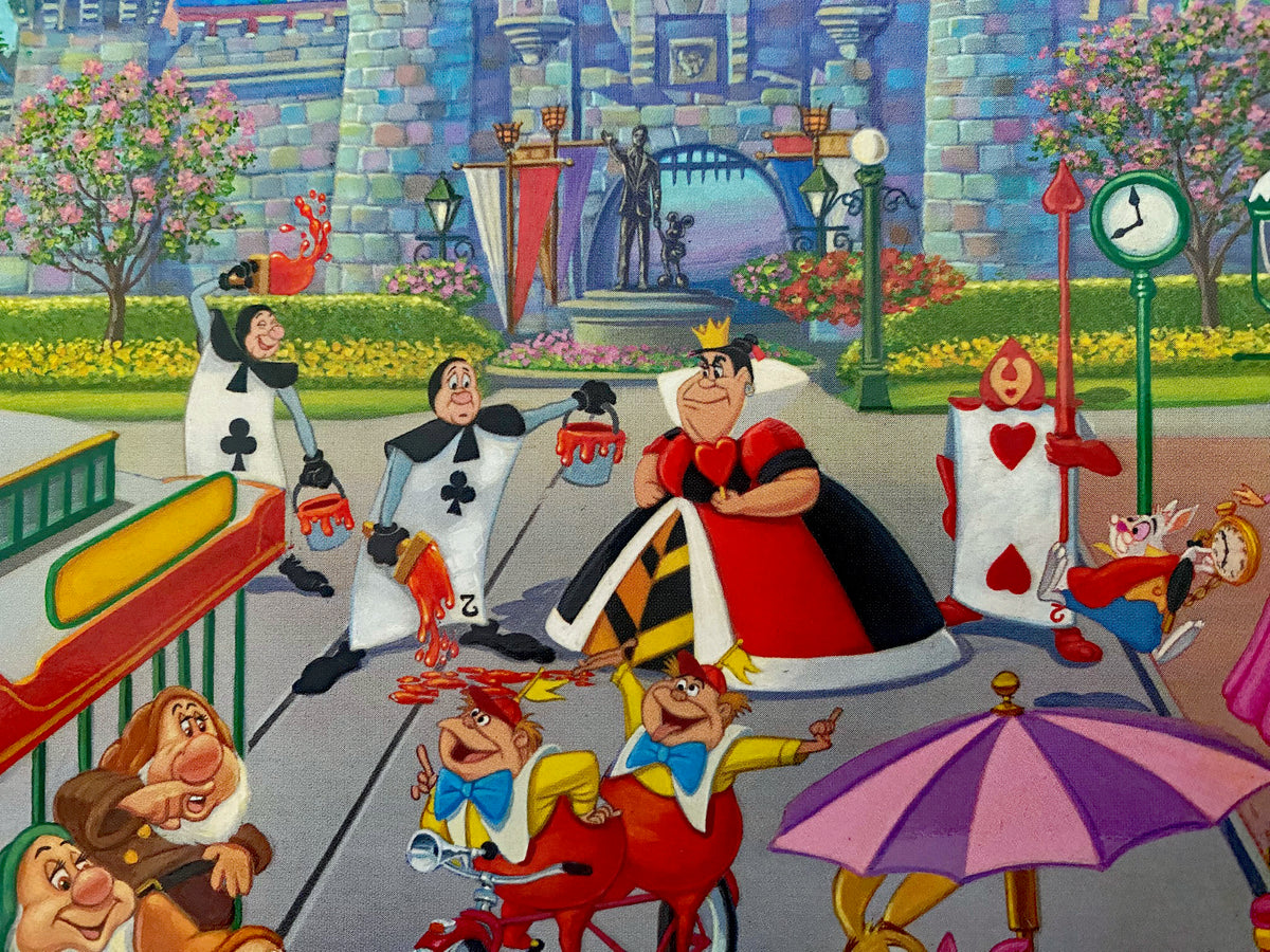Happiest Street On Earth Manuel Hernandez Mixed Media Print Artist Hand Signed and Numbered