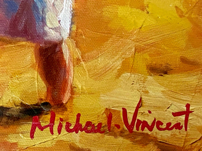 Baby Sister Michael Vincent Hand Embellished Canvas Giclée Print Artists Hand Signed and Numbered