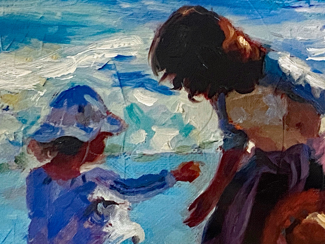 Ocean Treasures Michael Vincent Hand Embellished Canvas Giclée Print Artists Hand Signed and Numbered