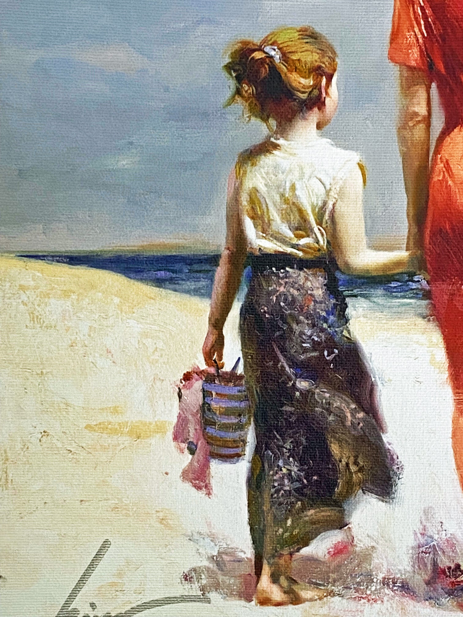 Afternoon Stroll Pino Daeni Canvas Giclée Print Artist Hand Signed and Numbered