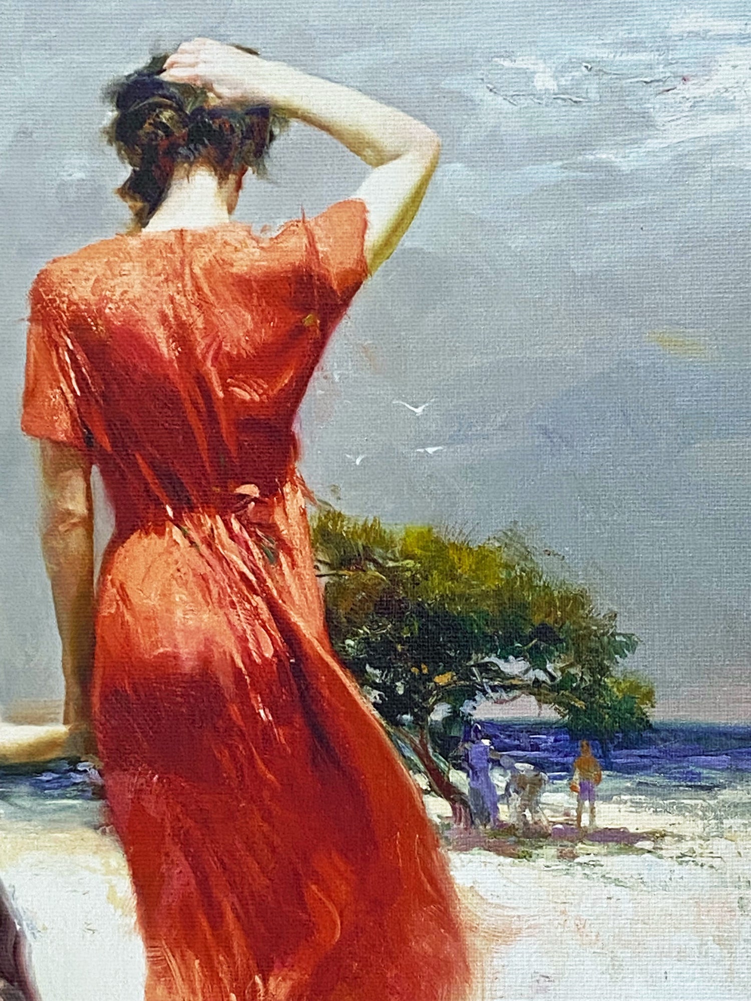 Afternoon Stroll Pino Daeni Canvas Giclée Print Artist Hand Signed and Numbered