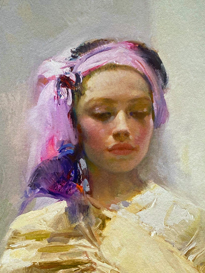 The Silk Shawl Pino Daeni Giclée Print Artist Hand Signed and Numbered