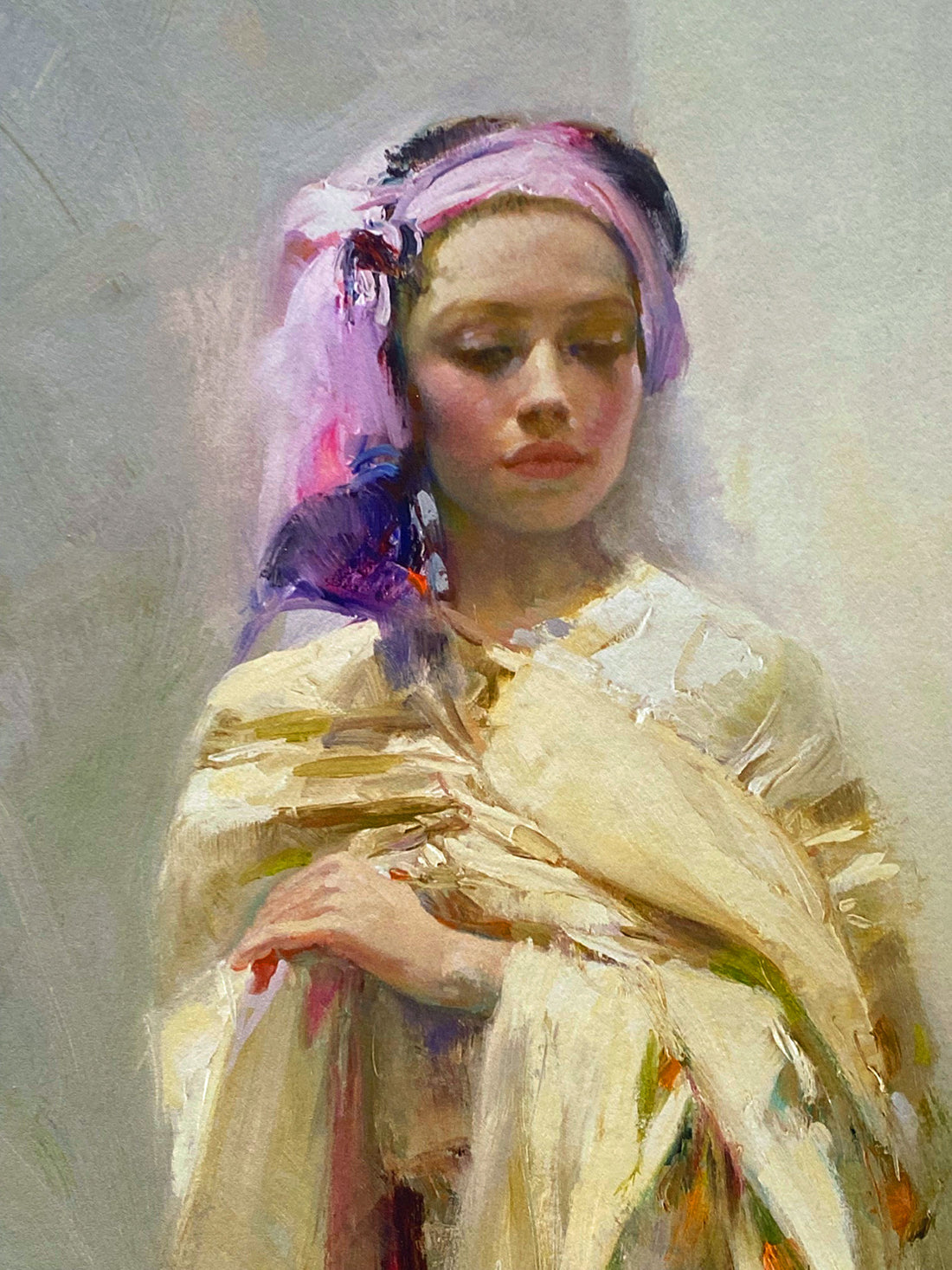 The Silk Shawl Pino Daeni Giclée Print Artist Hand Signed and Numbered