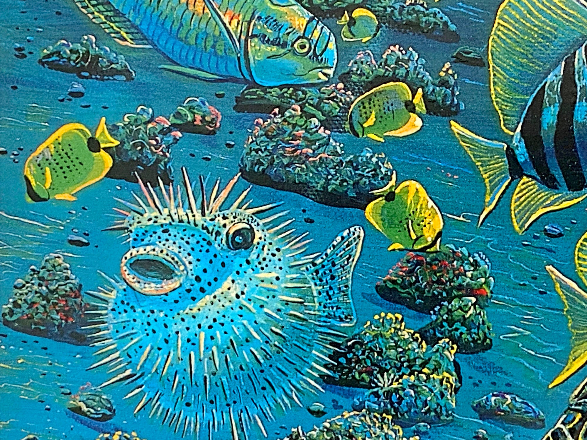 Deals ROBERT LYN NELSON Marine life Ocean Animal Fish Coral Reef Vintage Art Poster