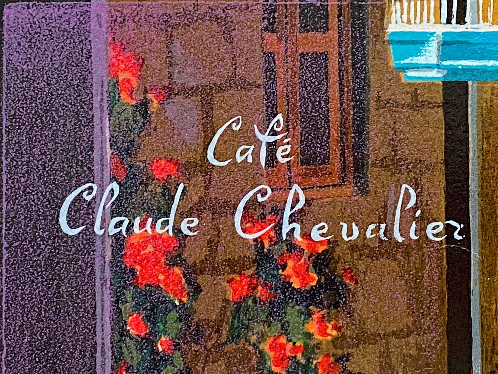 Cafe Claude Chevalier Arkady Ostritsky Serigraph Artist Hand Signed and Numbered