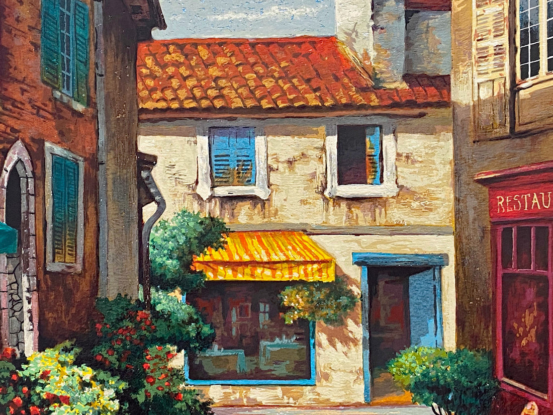 Down the Street Artist Proof Anatoly Metlan Serigraph Print Artist Hand Signed and Numbered