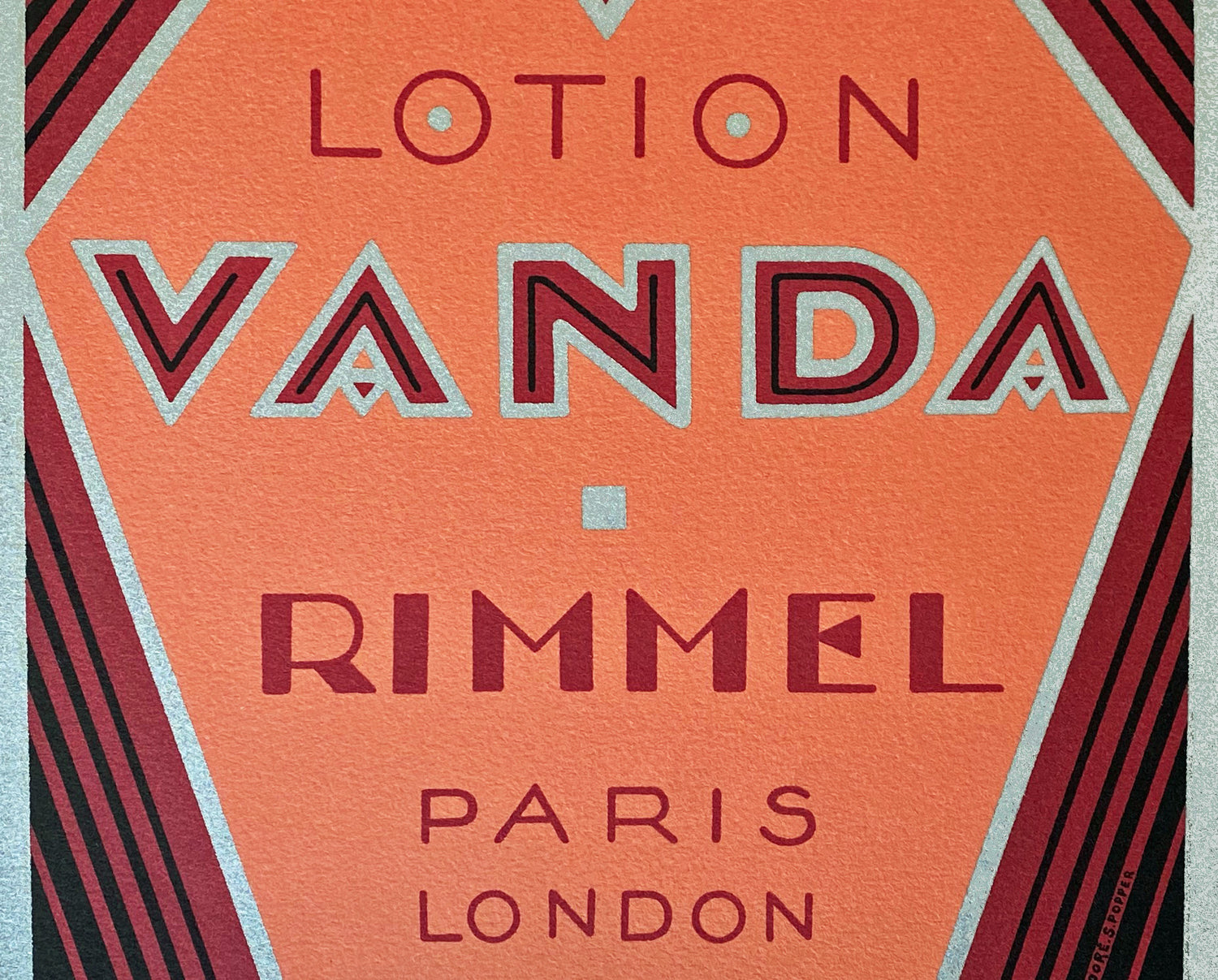Rimmel Lotion Vanda RE Society Hand Pulled Lithograph Print Hand Signed and Numbered