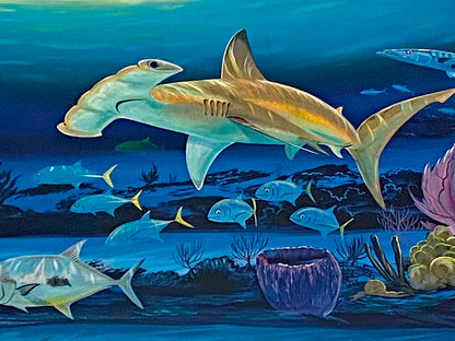 Sea Life Below Wyland and Guy Harvey Lithograph Print Artist Hand Signed and Numbered