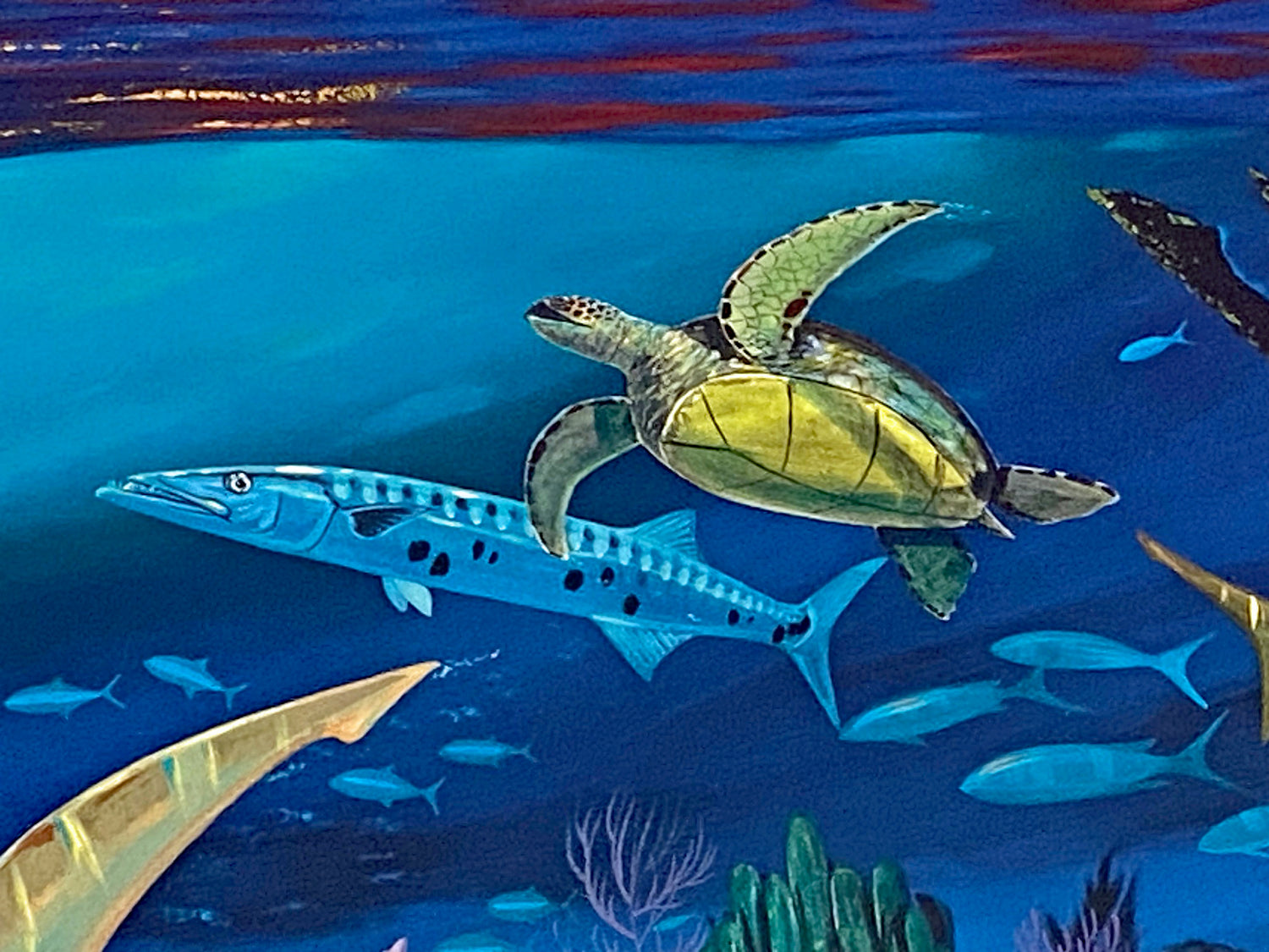 Sea Life Below Wyland and Guy Harvey Lithograph Print Artist Hand Signed and Numbered