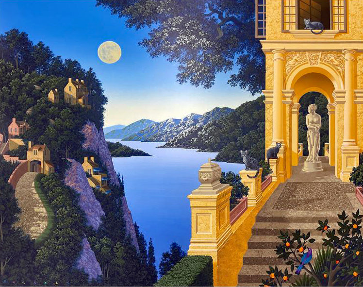 Two Suitors Jim Buckels Serigraph Print on Claybord Artist Hand Signed and Numbered
