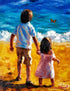 Baby Sister Michael Vincent Hand Embellished Canvas Giclée Print Artists Hand Signed and Numbered