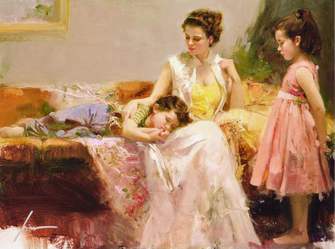 A Soft Place In My Heart Pino Daeni Canvas Giclée Print Artist Hand Signed and Numbered