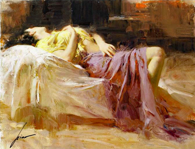 Afternoon Repose Pino Daeni Giclée Print Artist Hand Signed and Numbered