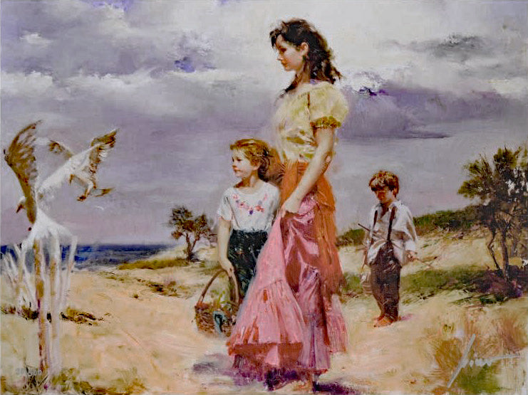 Birds of Paradise - Limited Edition Giclée on Canvas by Pino Daeni (1939-2010)
