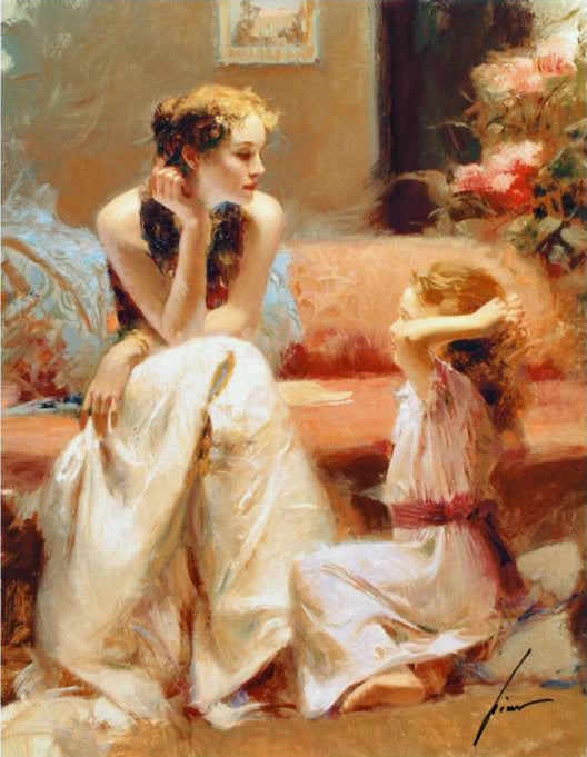 Thinking of You Pino Daeni Giclée Print Artist Hand Signed and Numbered