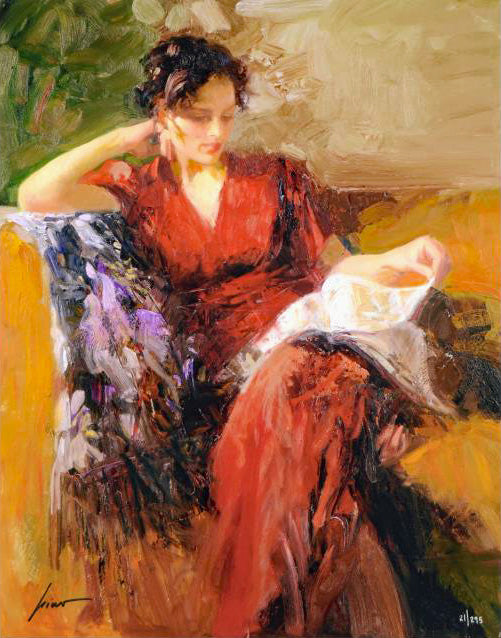 Resting Time Pino Daeni Giclée Print Artist Hand Signed and Numbered