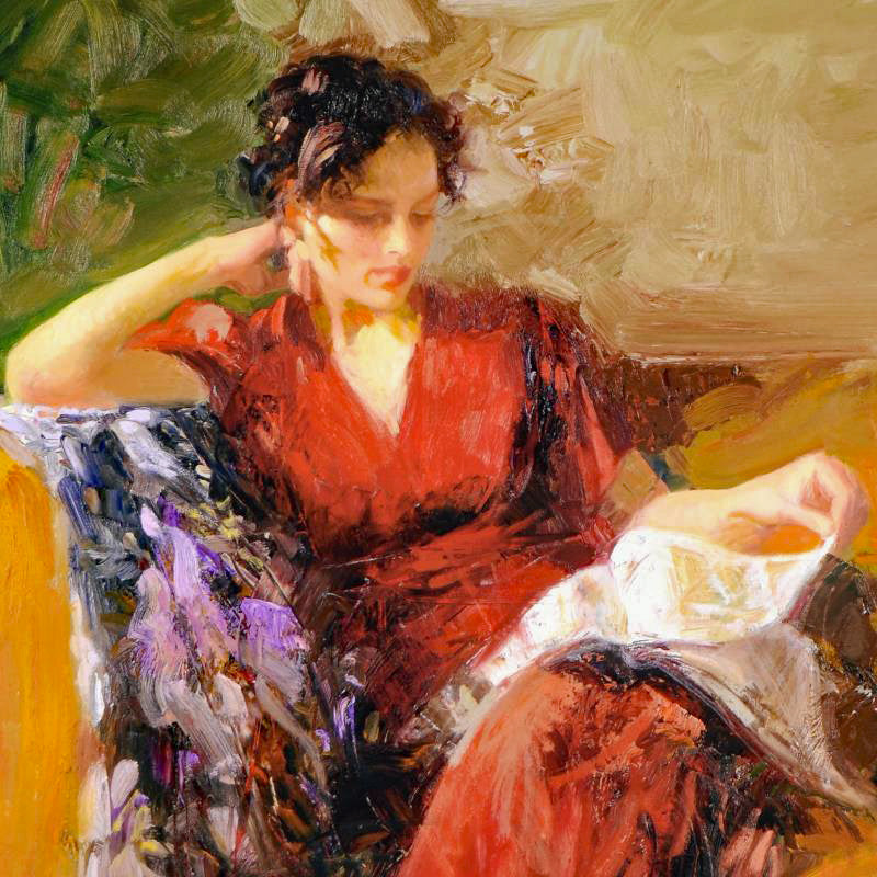 Resting Time Pino Daeni Giclée Print Artist Hand Signed and Numbered