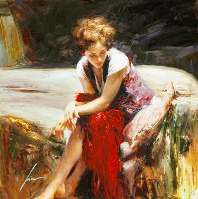 Whispering Heart Pino Daeni Giclée Print Artist Hand Signed and Numbered